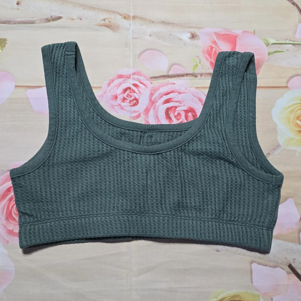 Old Navy olive green pajama top - Picture 3 of 8